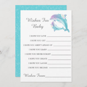 Cute Dolphins Girl Wishes For Baby Card
