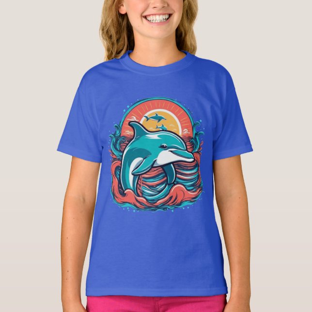 Cute dolphins T-Shirt (Front)