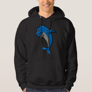 Cute Dolphins Whales Dabbing Dolphin Whale Boys Gi Hoodie