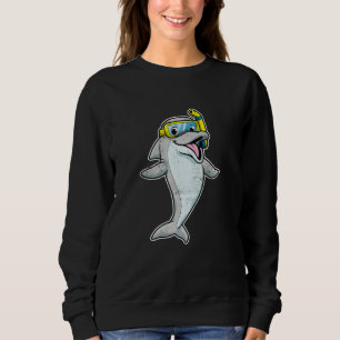 Cute Dolphins Whales Dolphin Snorkel Whale Boys Gi Sweatshirt