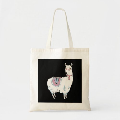 Cute Domesticated Pet Llama Sheep_like Animal Gift Tote Bag