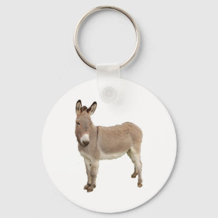 Cute Donkey Burro Photograph Keychain