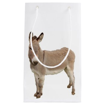 Cute Donkey Burro Photograph Small Gift Bag by CorgisandThings at Zazzle