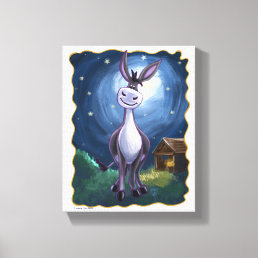 Cute Donkey Canvas Print