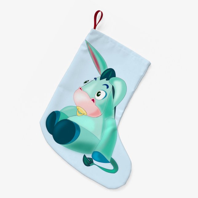 Cute Donkey Christmas Stocking (Front (Hanging))