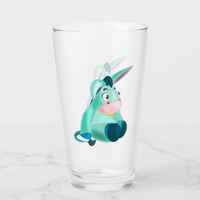 Cute Donkey Glass (Front)
