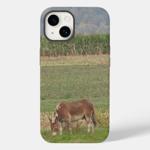 Cute Donkey on Farming Field Grazing in the Grass Case_Mate iPhone 14 Case