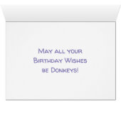 Cute Donkey on Purple (Inside Horizontal (Bottom))