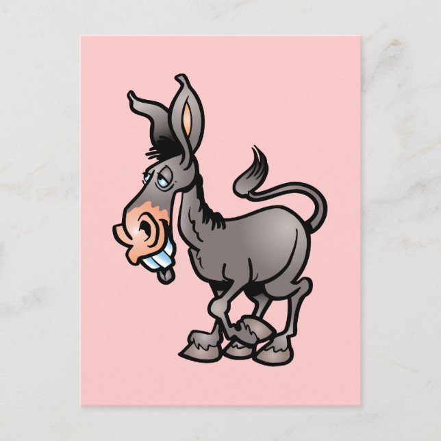 Cute Donkey Postcard (Front)