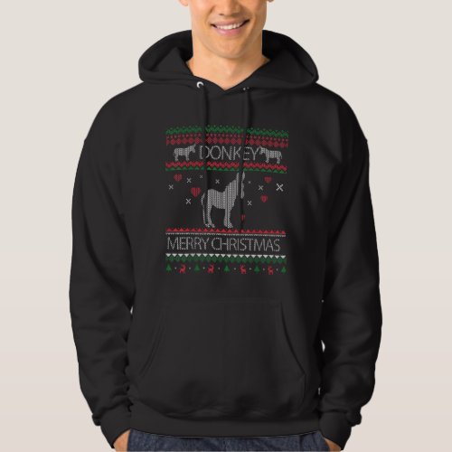 Cute Donkey Ugly Sweater Christmas Holiday Winter