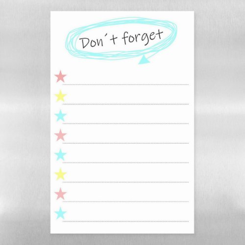 Cute Dont Forget To Do List Magnetic Dry Erase Sheet