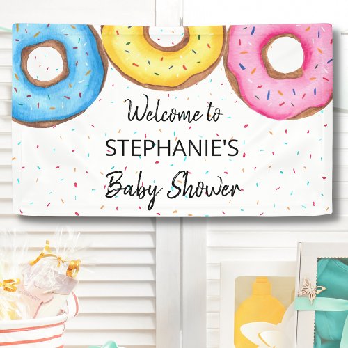 Cute Donut Baby Shower Banner