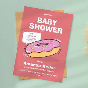Cute Donut Baby Shower Invitation