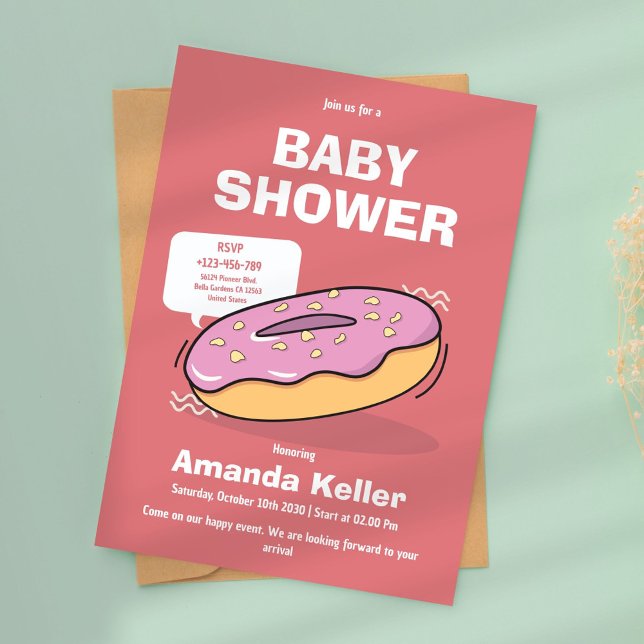 Cute Donut Baby Shower Invitation (Creator Uploaded)