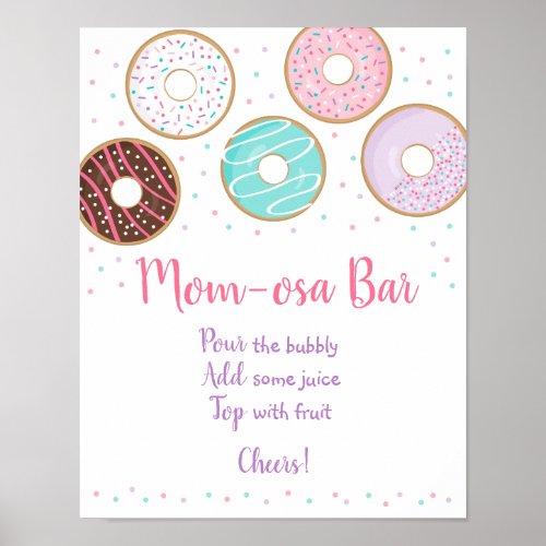 Cute Donut Baby Shower Mimosa Bar Sign