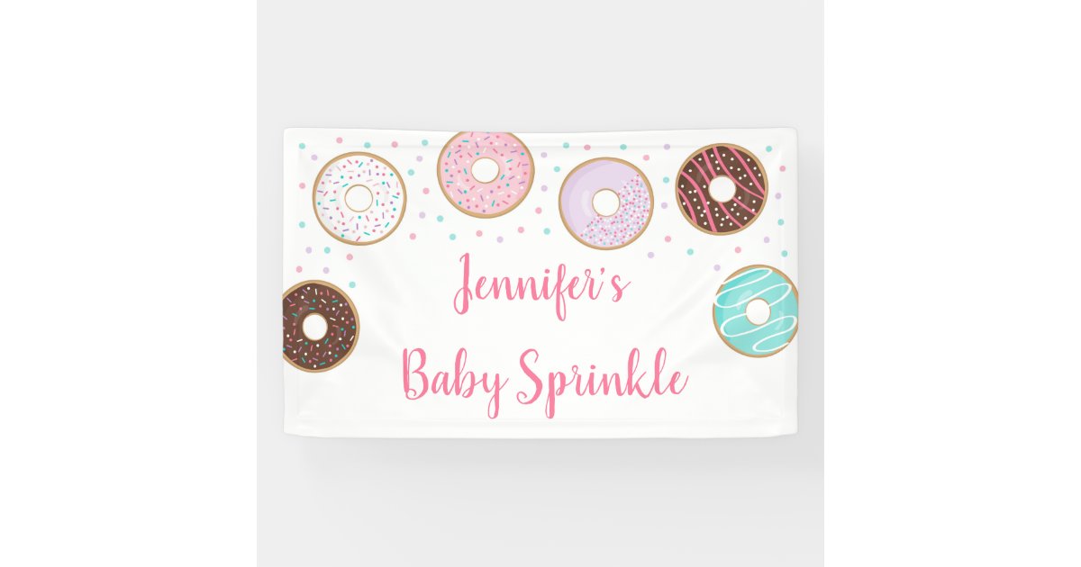 Cute Donut Baby Sprinkle Banner | Zazzle