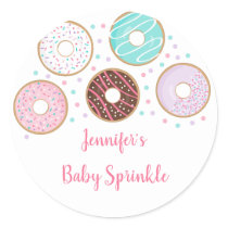 Cute Donut Baby Sprinkle Classic Round Sticker