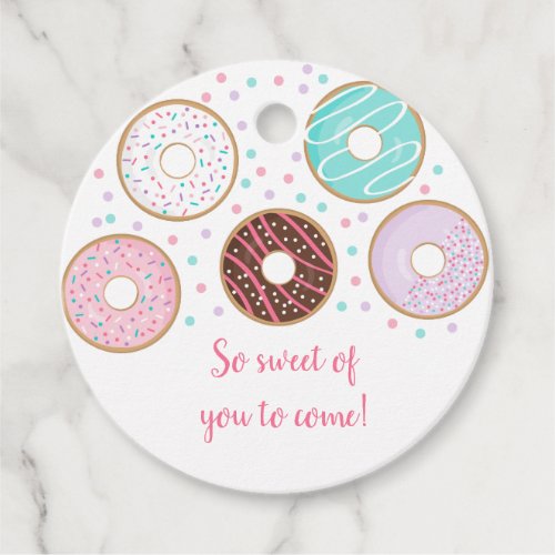 Cute Donut Baby Sprinkle Favor Tags