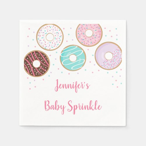 Cute Donut Baby Sprinkle Napkins