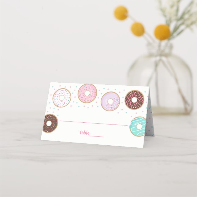 Cute Donut Baby Sprinkle Place Card (Front)