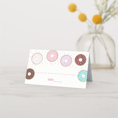 Cute Donut Baby Sprinkle Place Card