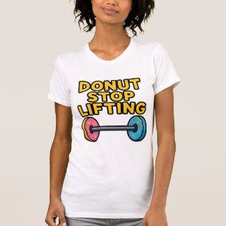 Cute Donut Barbell Workout Shirt for Women | Funny
