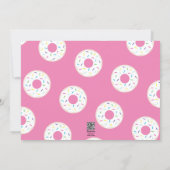 Cute Donut Bridal Shower Invitations | Pink (Back)