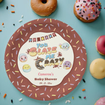 Cute Donut Cartoon Fun Baby Shower & Baby Sprinkle
