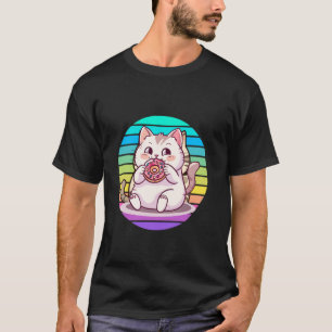 Cute Donut Cat Kitten With Sun, Boys, Girls, Adult T-Shirt