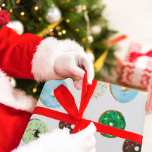 Cute Donut Christmas Wrapping Paper