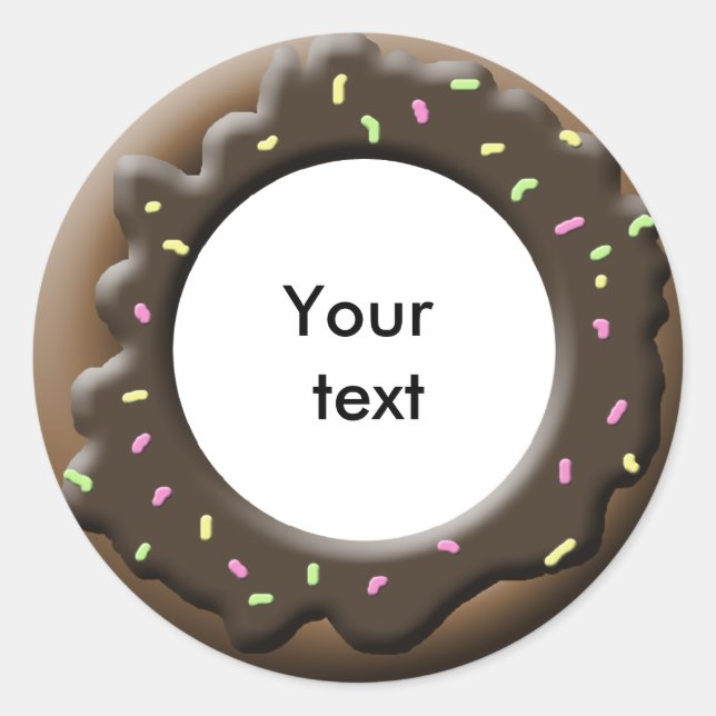 Cute Donut Classic Round Sticker (Front)