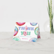 Cute Donut Custom Message Kids Birthday Girl Photo