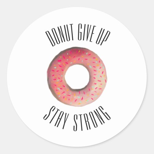 Cute Donut Design Classic Round Sticker