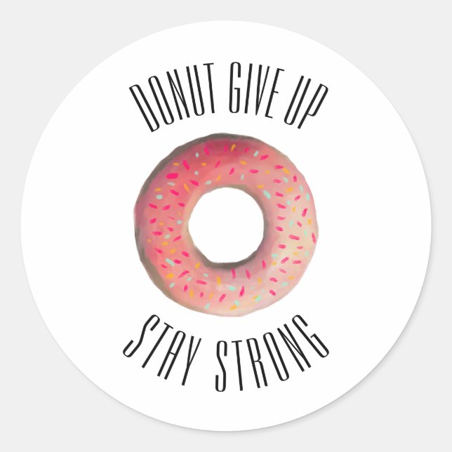 Cute Donut Design Classic Round Sticker (Front)