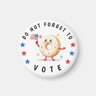 Cute Donut Do not Forget to Vote - USA Elections Magnet
