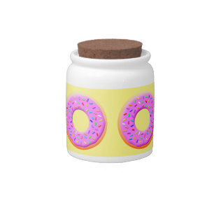 Cute Donut Drawing With Sprinkles Candy Jar