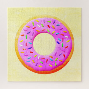 Cute Donut Drawing With Sprinkles Jigsaw Puzzle