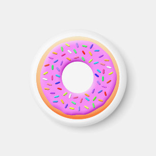Cute Donut Drawing With Sprinkles Magnet