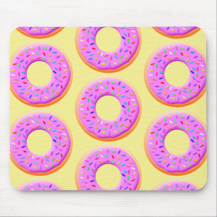 Cute Donut Drawing With Sprinkles Mouse Pad
