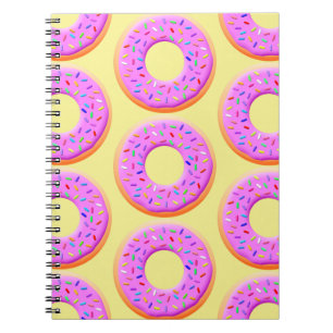 Cute Donut Drawing With Sprinkles Notebook