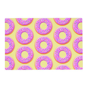 Cute Donut Drawing With Sprinkles Placemat
