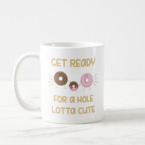 Cute Donut Family Baby Announcement  Coffee Mug