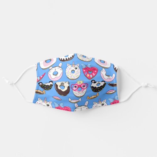 Cute Donut Fun Pattern Adult Cloth Face Mask