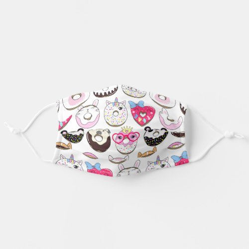 Cute Donut Fun Pattern Adult Cloth Face Mask