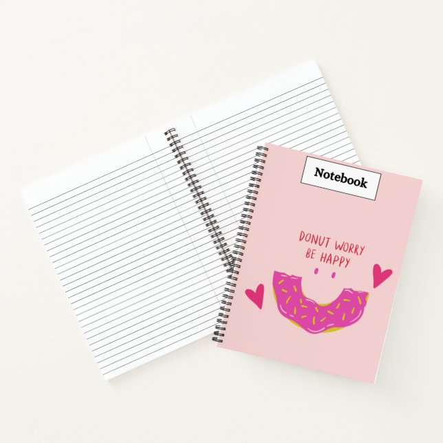 Cute Donut Notebook Pink Lined Journal (Inside)