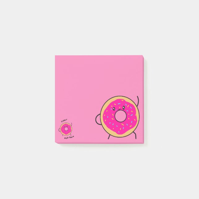 Cute Donut Novelty Pink Post-it Notes (Front)