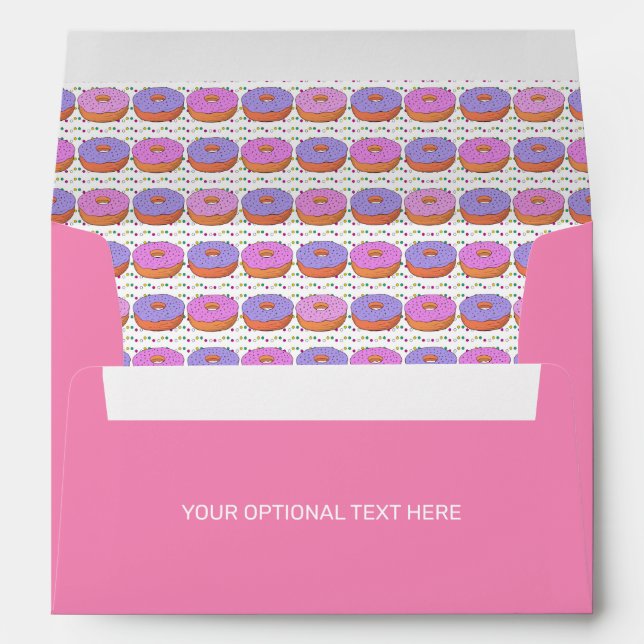 Cute Donut Pattern Envelope (Back (Bottom))