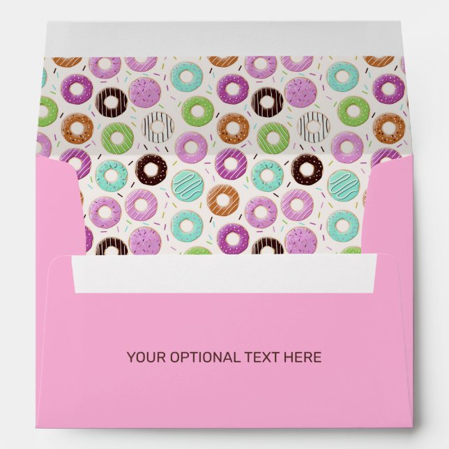 Cute Donut Pattern Envelope (Back (Bottom))