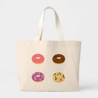Cute Donut Pattern Tote Bag