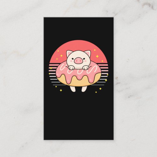 Cute Donut Pig Lover Business Card
